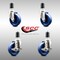 Service Caster 4 Inch 316SS Solid Poly Swivel 1-1/2 Inch Expanding Stem Caster Brake SCC, 2PK SCC-SS316EX20S414-SPUS-2-TLB-2-112 - alternate 4